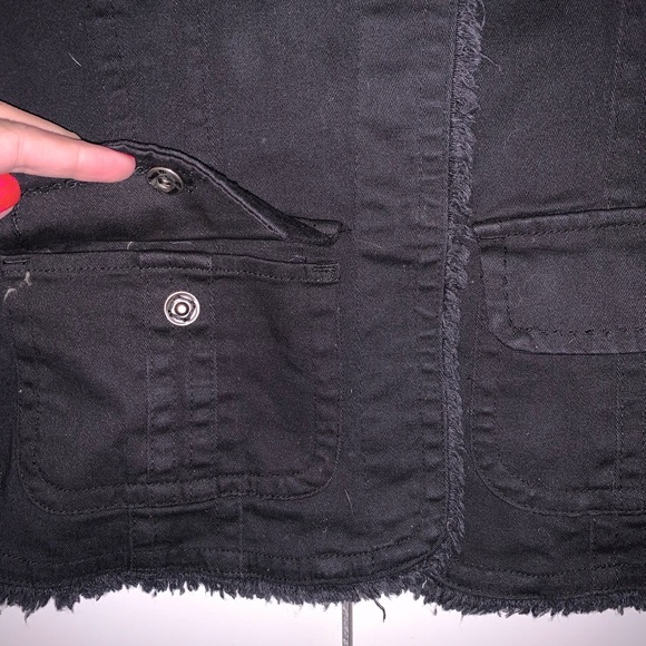 M Black Collared Jean Jacket - Picture 5 of 8